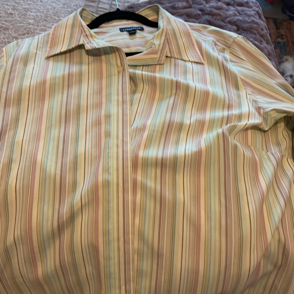 Lands' End Women's Multicolor Striped Blouse